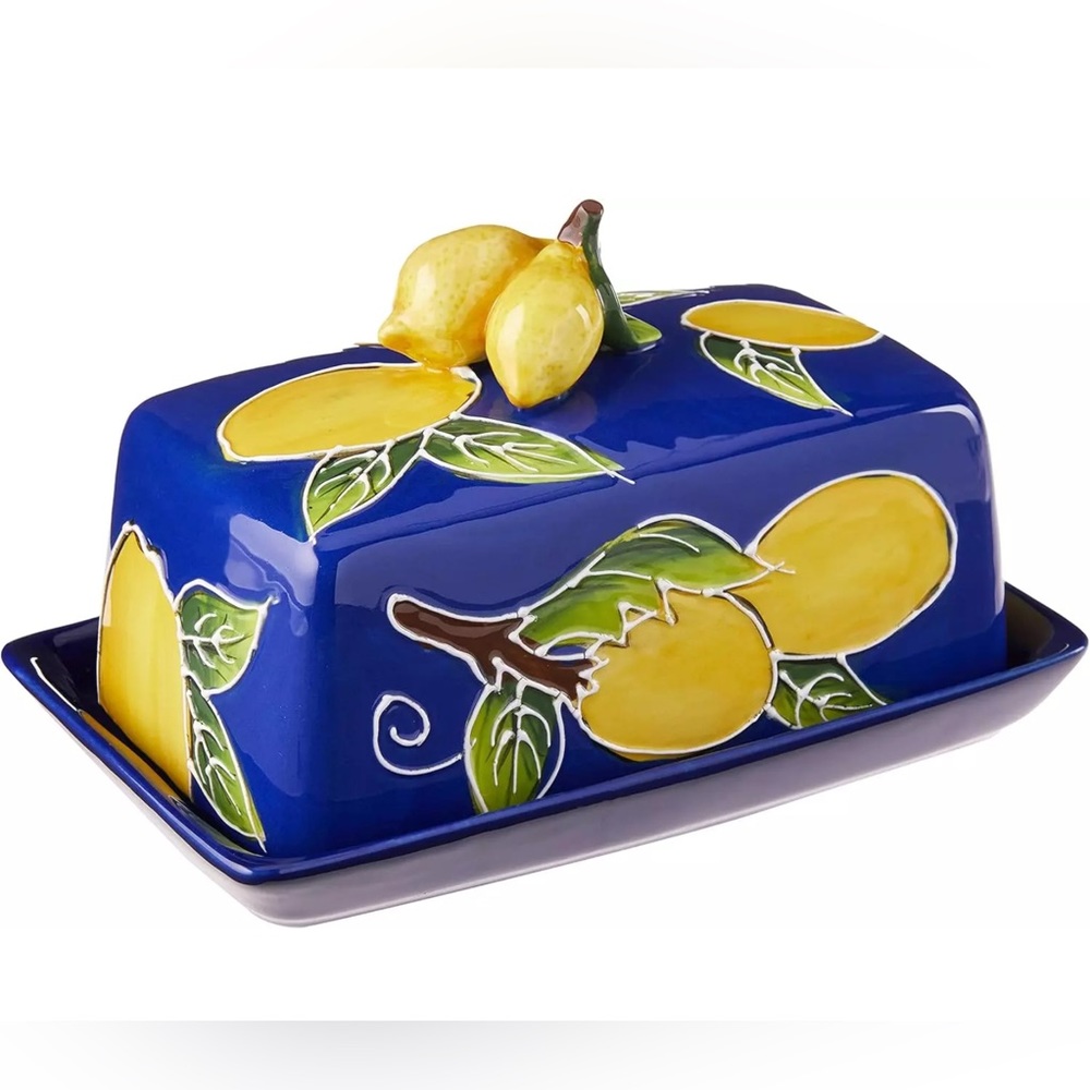 Blue Sky Ceramic Lemon Butter Dish